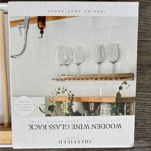 Sheffield Home Wooden Wine Glass Rack